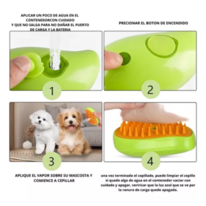 Cepillo De Vapor Para Gatos 3 En 1, Auto